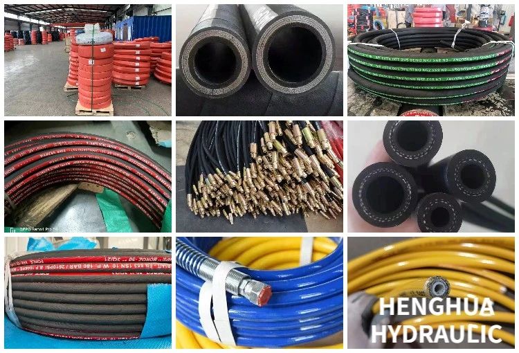 Super Long Service Life Industrial Hydraulic High Pressure Braided Air Oil Water PVC Garden Excavator Rubber Hose Pipe Assembly Flexible 4sh 4sp Hydraulic Hose