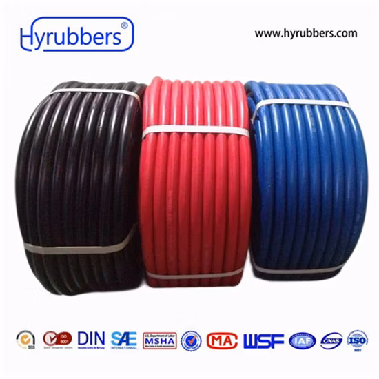 Flexible Fiber Braided Rubber Hose Twin or Single Welding Hose with Fittings