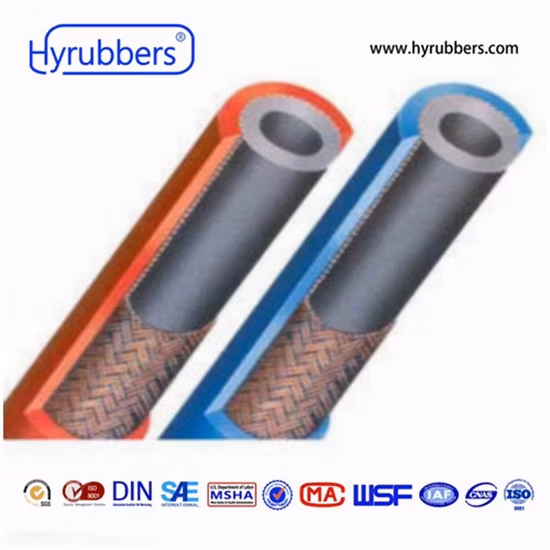 Flexible Fiber Braided Rubber Hose Twin or Single Welding Hose with Fittings