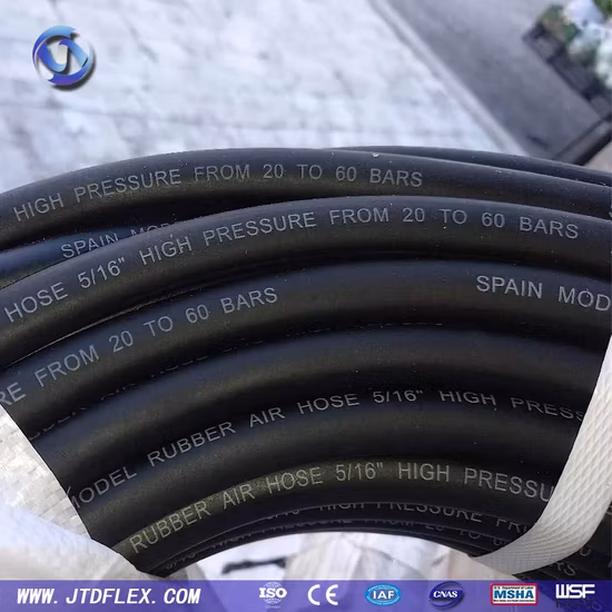 Smooth Yellow Cover High Pressure Rubber Air Hose Industrial Hose 20bar
