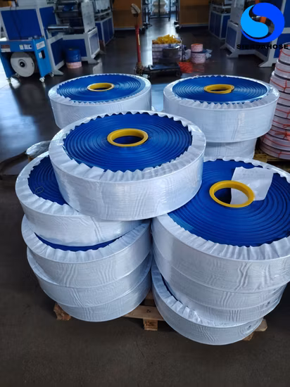 Red Flexible Light 2 Inch Agricultural Irrigation Water Discharge PVC Layflat Hose